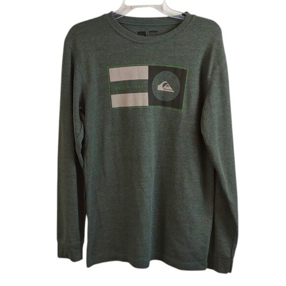 Quiksilver Other - Quicksilver Youth Green (Thyme) Thermal Long Sleeve Crewneck Graphic T-shirt